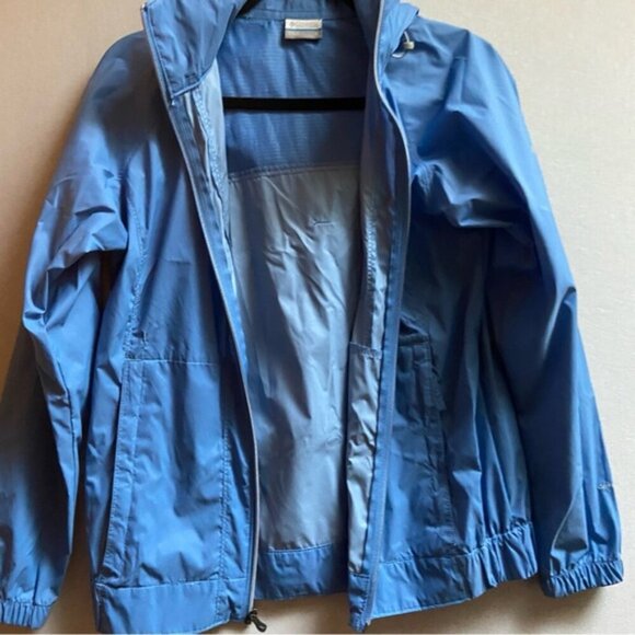 Columbia hoodie full zip nylon lightweight packablee travel jacket Sz S - Picture 6 of 6